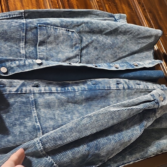 ZENANA Nwots womens Sz Medium Teal Blue Mineral Washed Corduroy Shacket!! - Picture 3 of 8